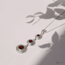 スナカジュエリー インドネシア シルバー925 太陽系モチーフ 3連ペンダント シルバー 海外直送品