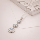 スナカジュエリー インドネシア シルバー925 太陽系モチーフ 3連ペンダント シルバー 海外直送品