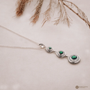 スナカジュエリー インドネシア シルバー925 太陽系モチーフ 3連ペンダント シルバーの商品画像