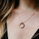 スナカジュエリー インドネシア シルバー925 アユン川の急流モチーフ ペンダント シルバー×ゴールド 海外直送品