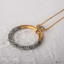 スナカジュエリー インドネシア シルバー925 アユン川の急流モチーフ ビッグフープペンダントの商品画像