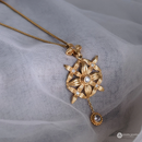 スナカジュエリー インドネシア スターリングシルバー925 アショカの花のモチーフ ペンダント 20mm×45mmの商品画像