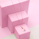 スナカジュエリー インドネシア シルバー925 ペリドット ガーネット ホワイトジルコン ミニペンダント ネックレス ローズゴールド 海外直送品